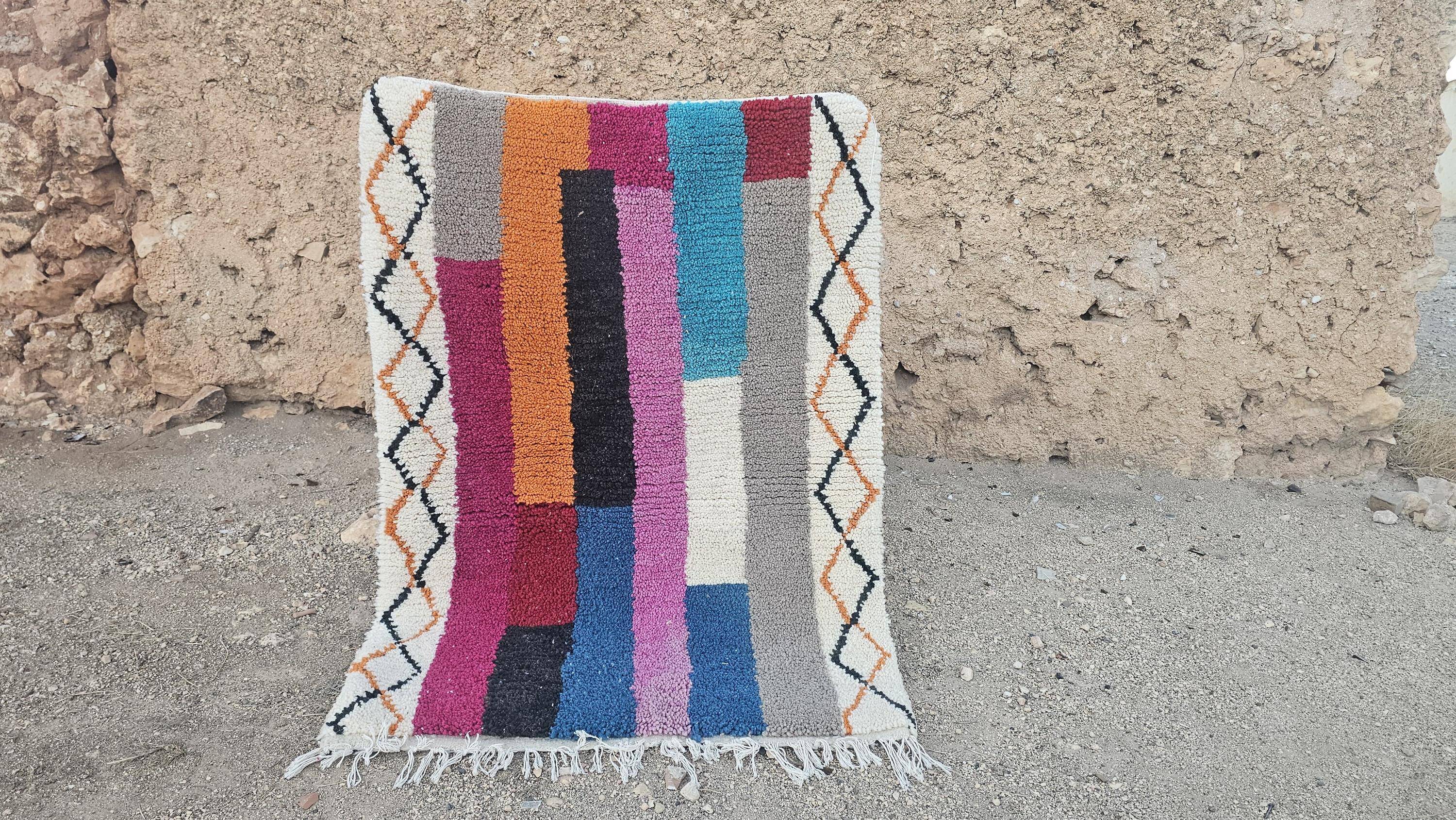 Natural handmade Berber rug 2.5x1.5 m
