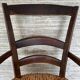 Fauteuil paillé campagnard XIXem en chataigné
