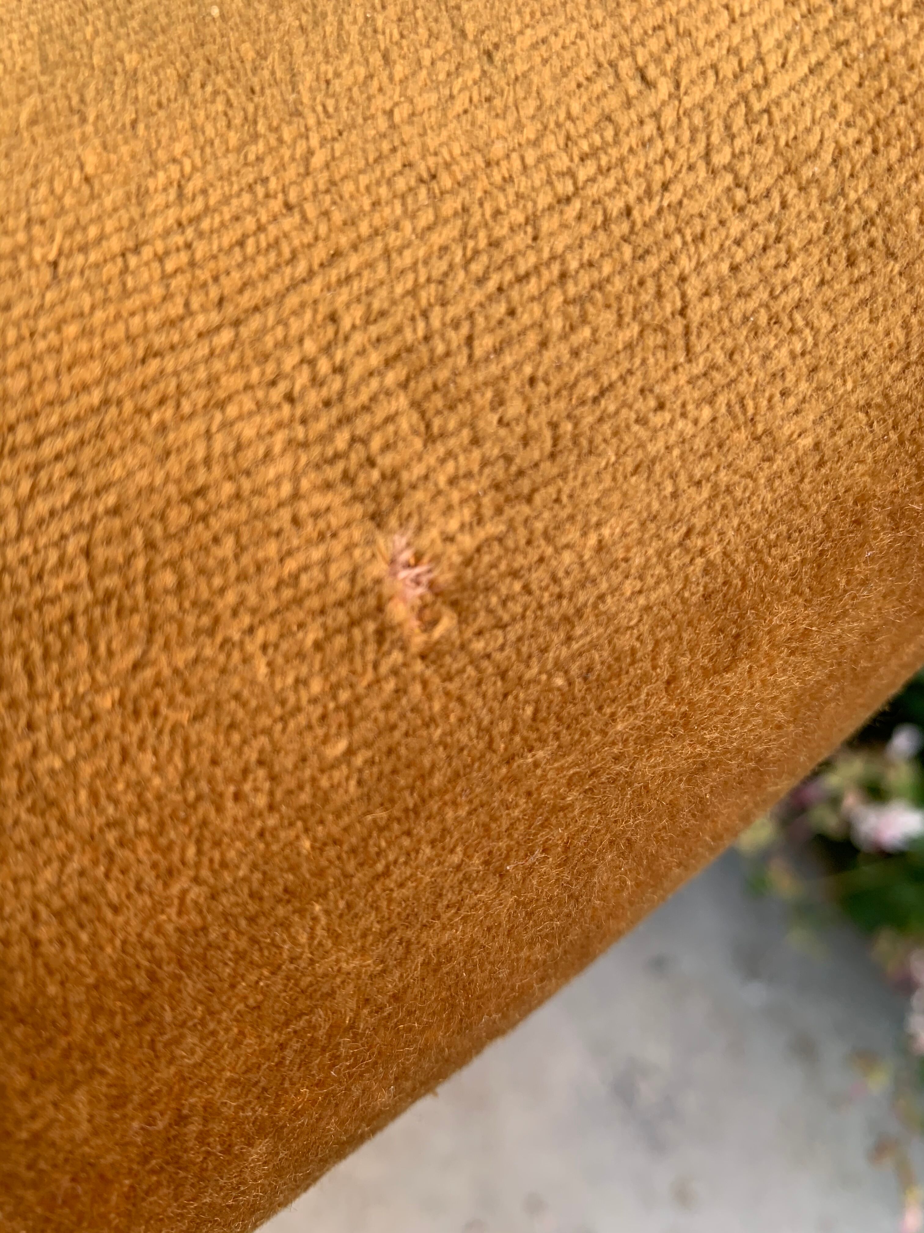 Golden velvet toad sofa