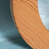 Large vintage pine mirror from the 1970s with craftsmanship.