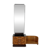 Vintage UP Závody Burl Walnut Dressing Table by Jindřich Halabala, 1957