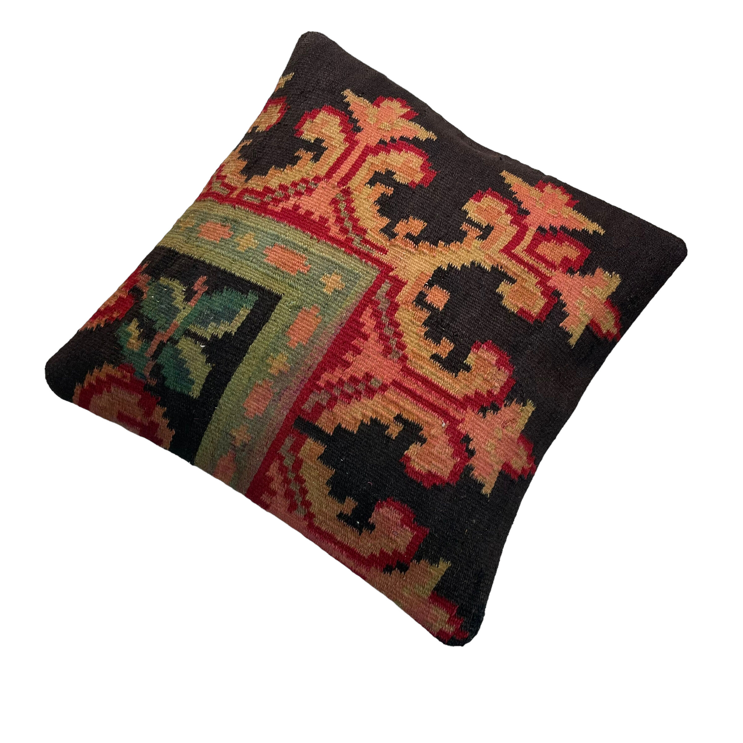 Vintage turkish kilim cushion cover 40x40cm