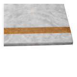 Salvatore – Rectangular serving tray in natural white marble