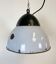 Vintage Grey Enamelled Hanging Lamp