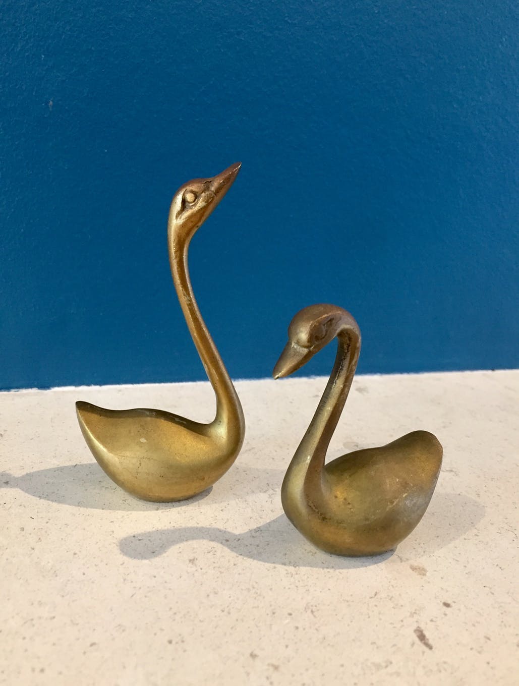 Paire de canards en laiton