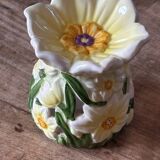 Bougeoir en barbotine fleur