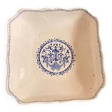 Old Dish Basket Vegetable Dish Earthenware Gien Rouen Renaissance Blue Model