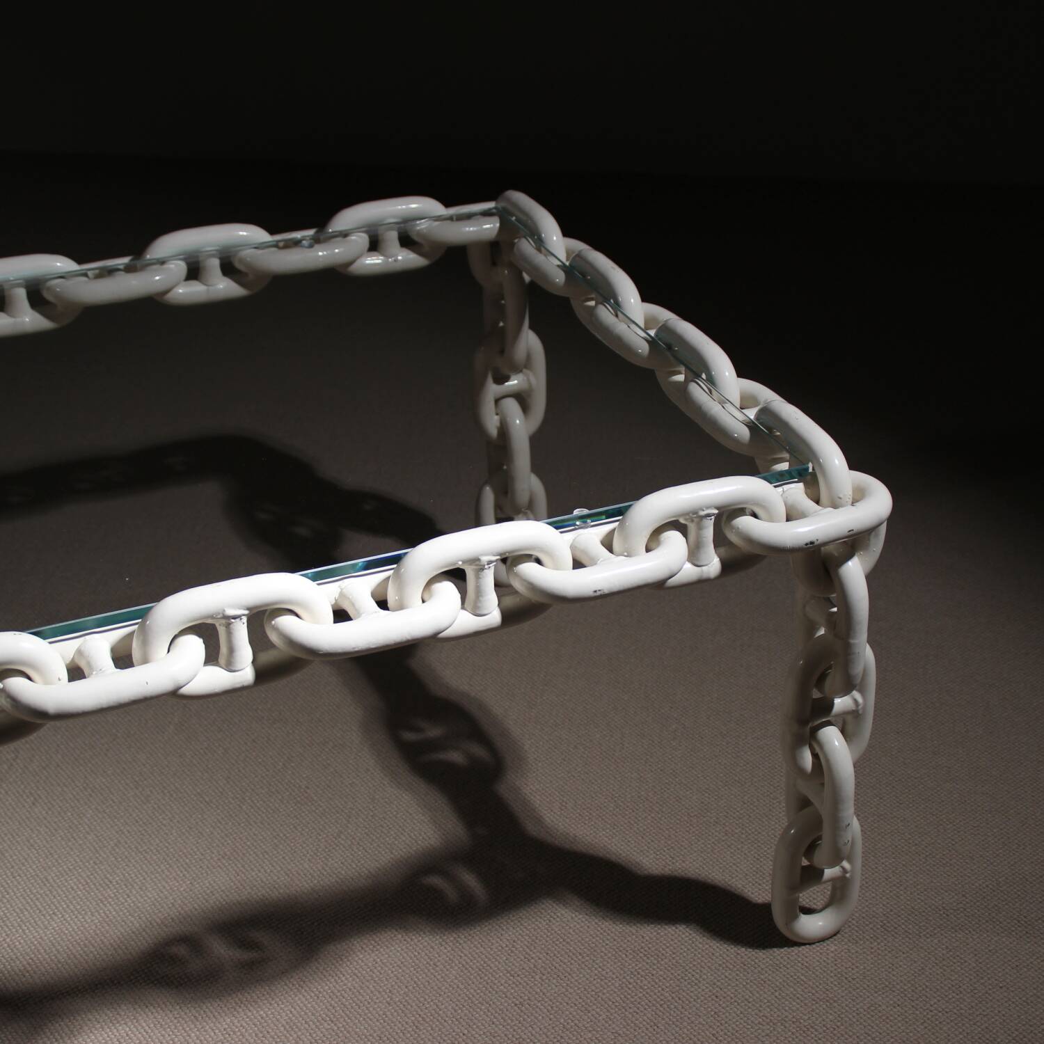 Brutalist Chain Link Coffee Table | France 1970s