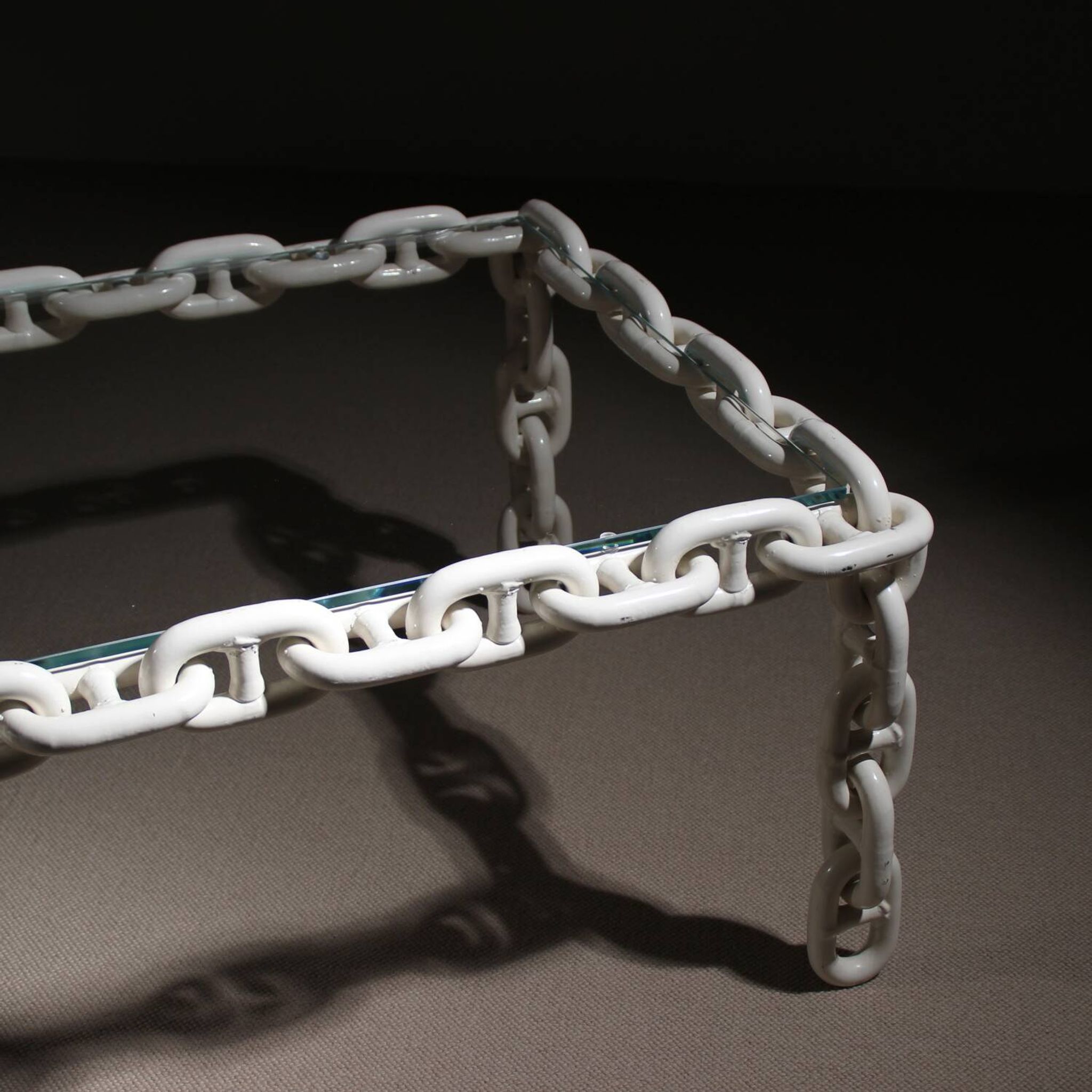 Brutalist Chain Link Coffee Table | France 1970s