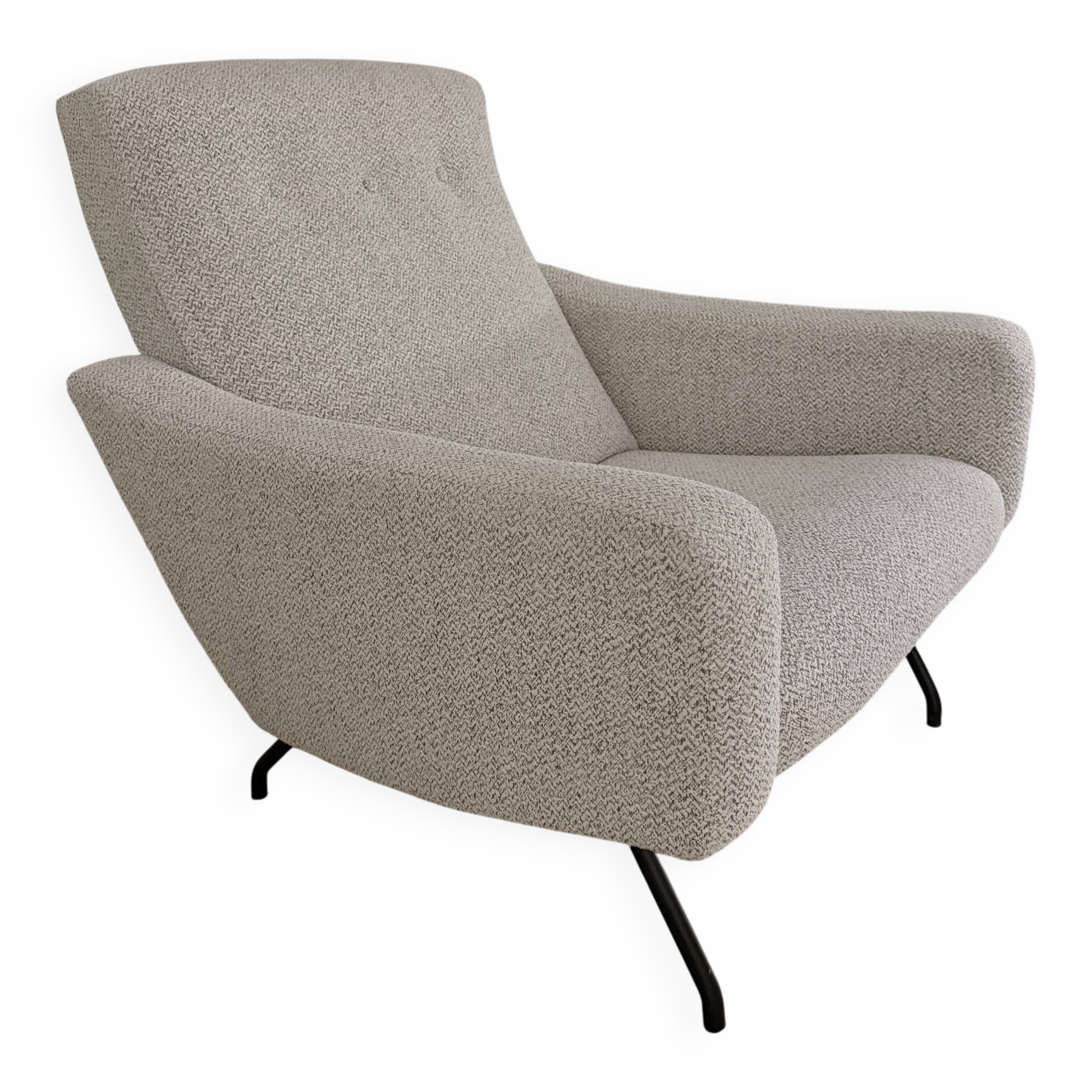 2 armchairs Joseph André Motte 1955 renovated