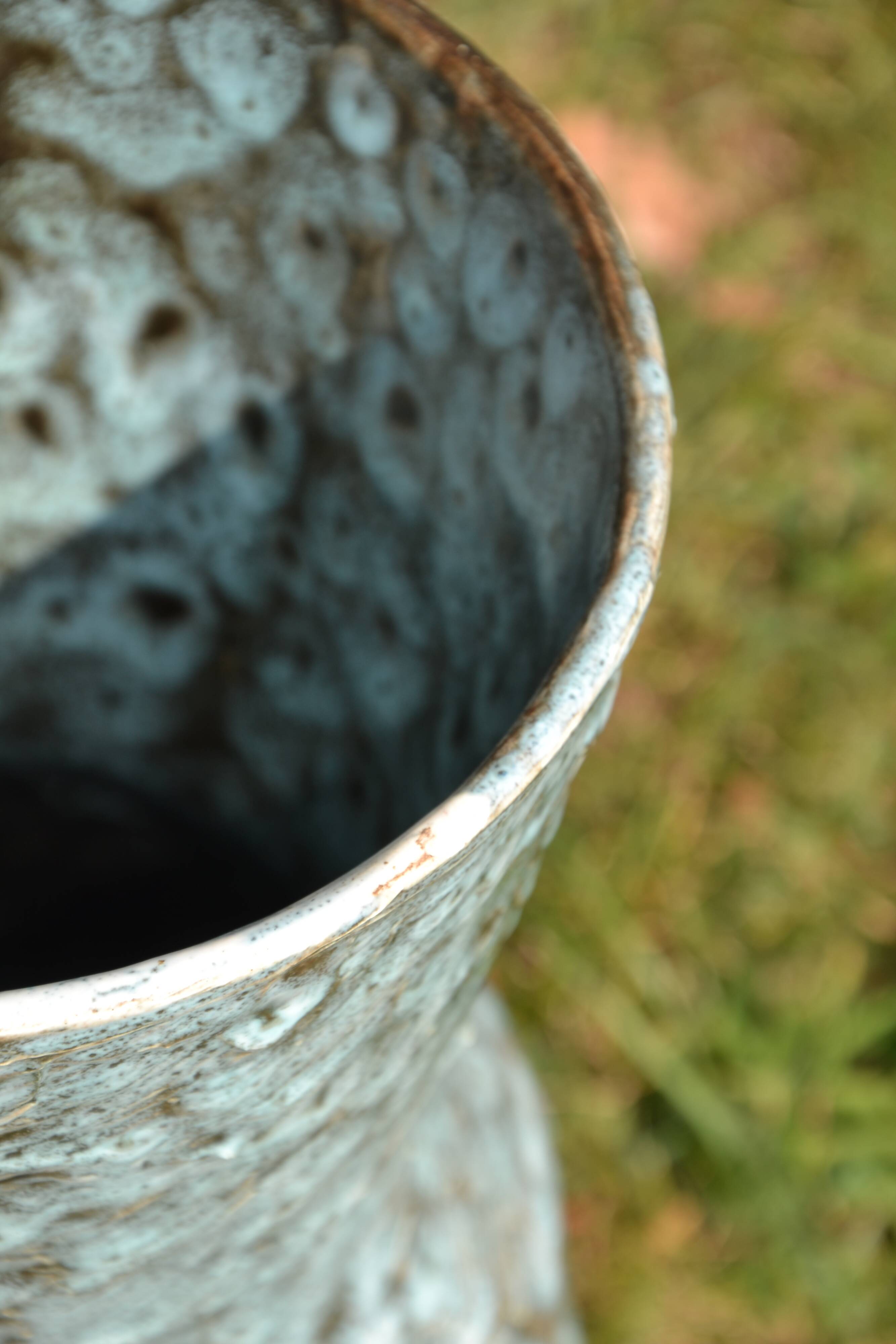 Large Vallauris vase "sea foam" H 41.5 cm