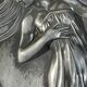 WMF "Woman with Irises" No. 290 Art Nouveau openwork tray, silver-plated metal, ca 1906