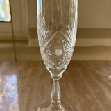 6 crystal champagne glasses