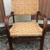 Rope and beech armchair by Erich Dieckmann 1930