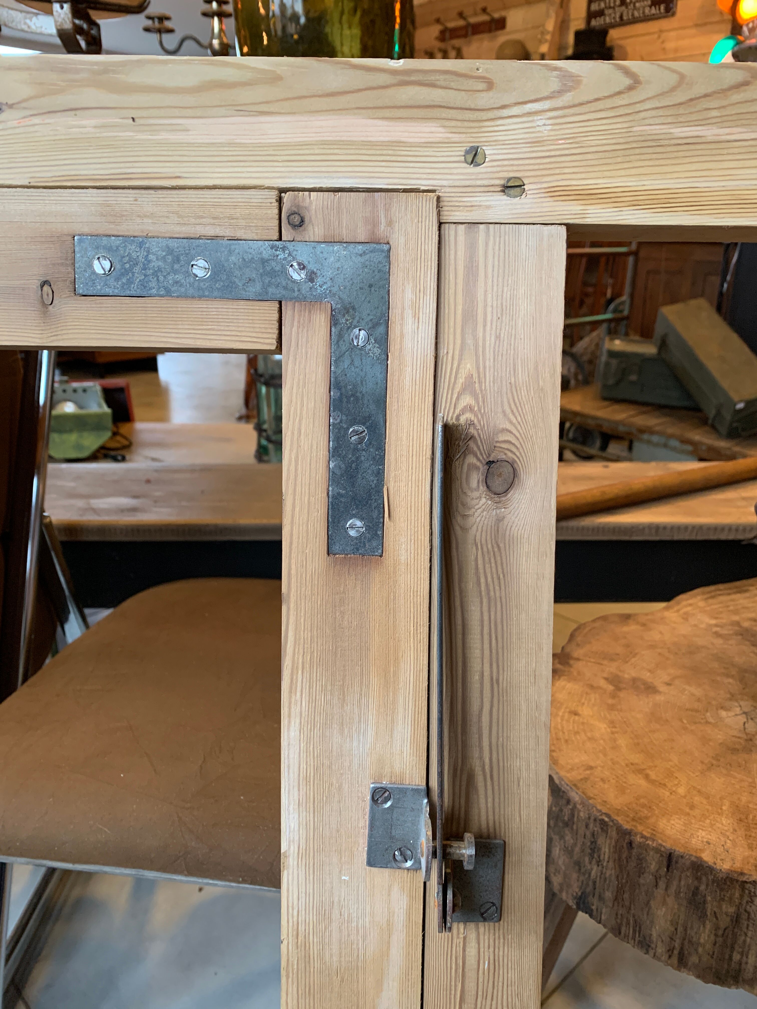 Old wooden workshop window