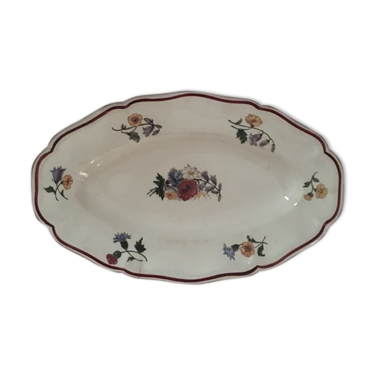 Ravier flowered Sarreguemines "Agreste".