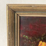 Painting yellow tulip flowers