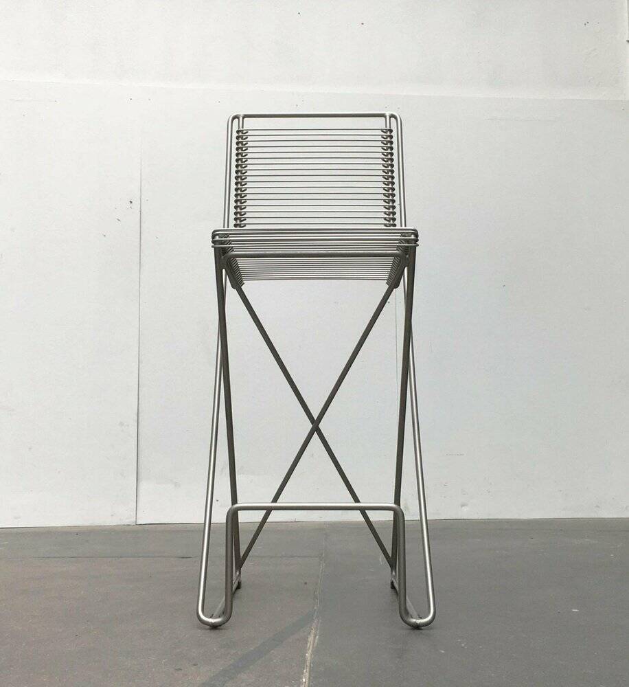 Postmodern German kitchen bar stool Kreuzschwinger by Till Behrens for Schlubach, 1980s.