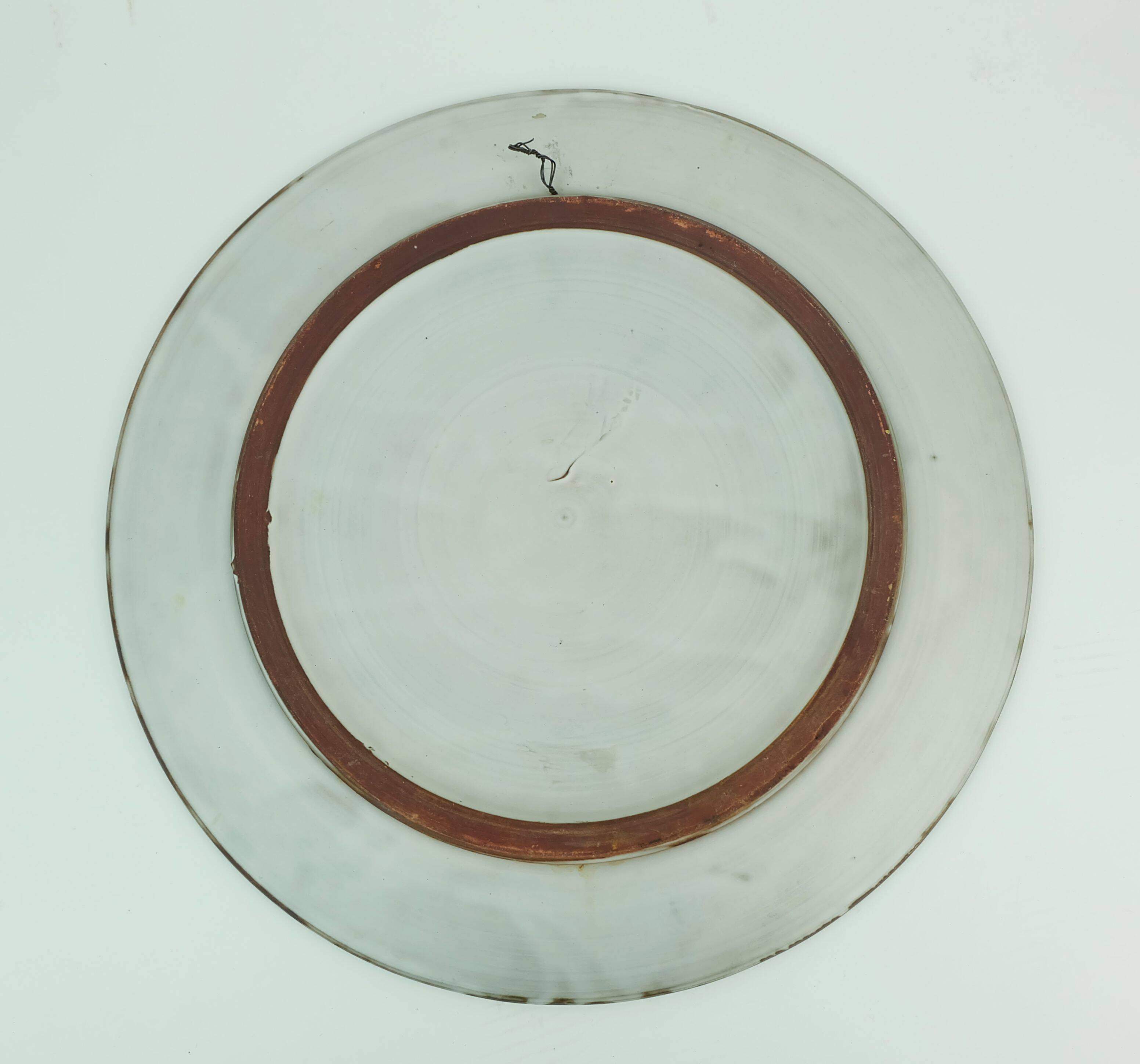 Unique gilbert portanier ceramic wall plate art ceramic signed portanier 80 vallauris