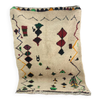 Handmade wool Berber rug 147 x 122 CM