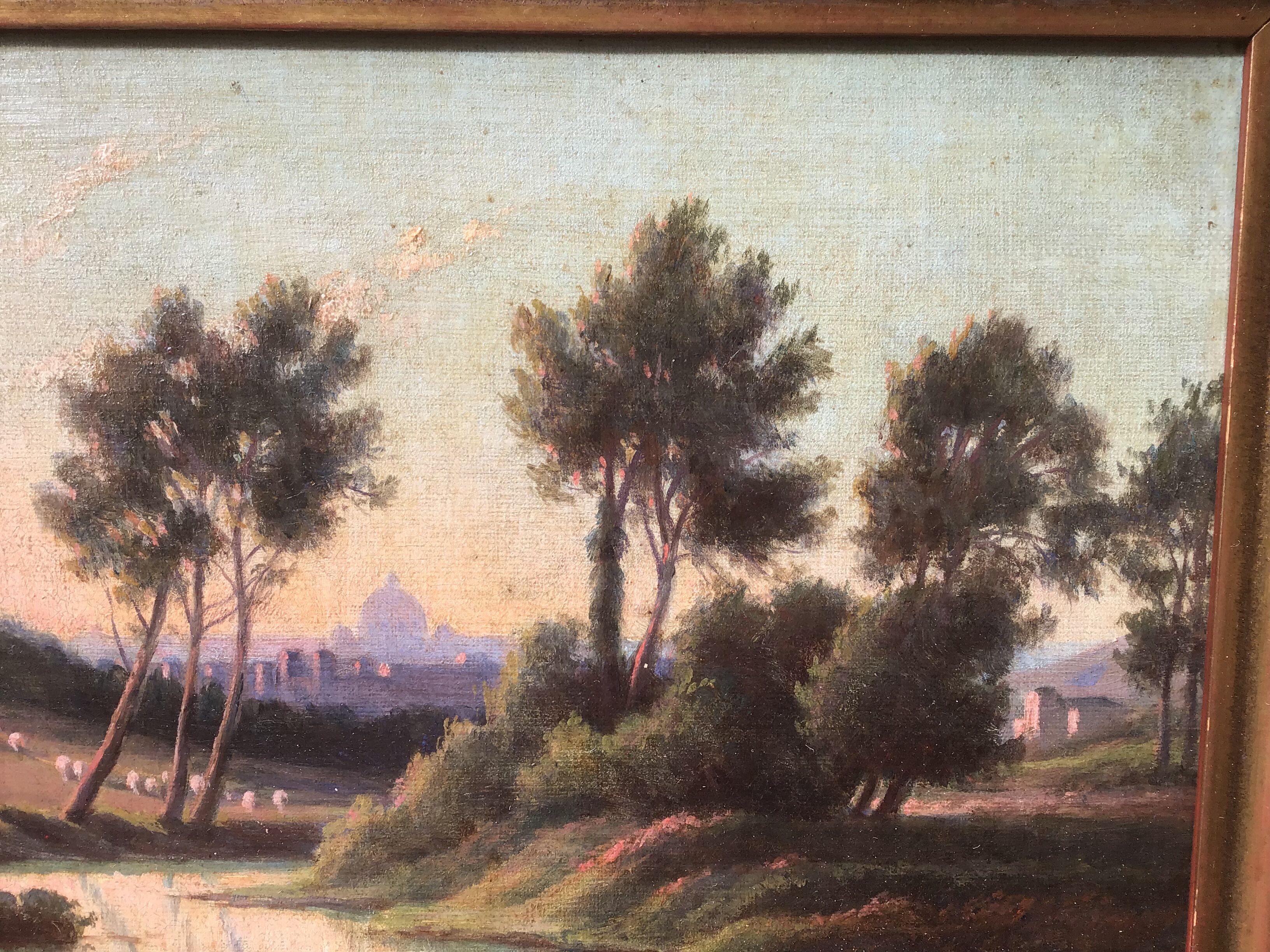 Landscape painting of Tuscany Italy