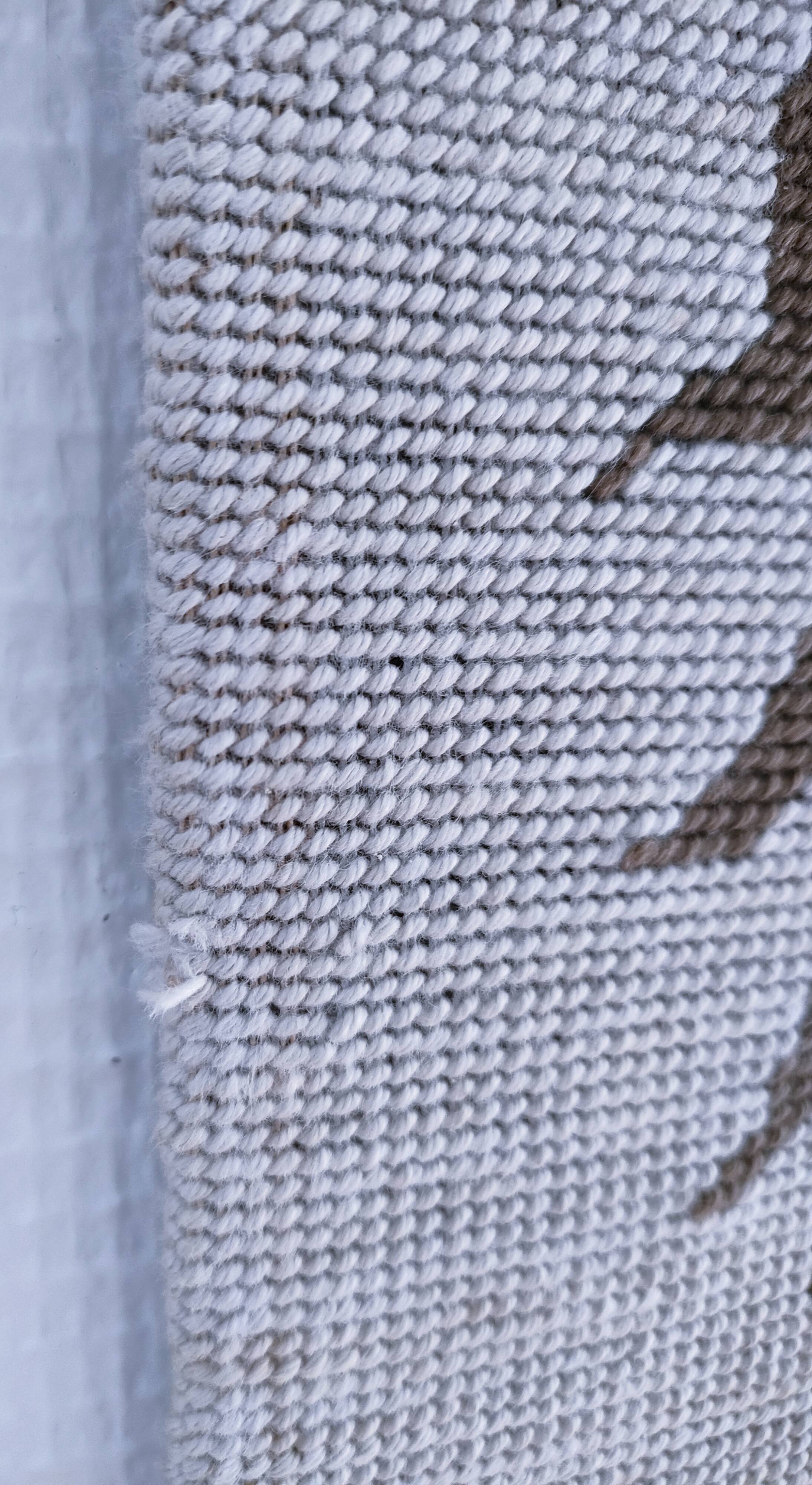 handmade "Aurore" rooster tapestry from the 1970s