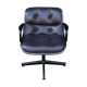 Fauteuil Pollock pour Knoll cuir couleur prune/violet