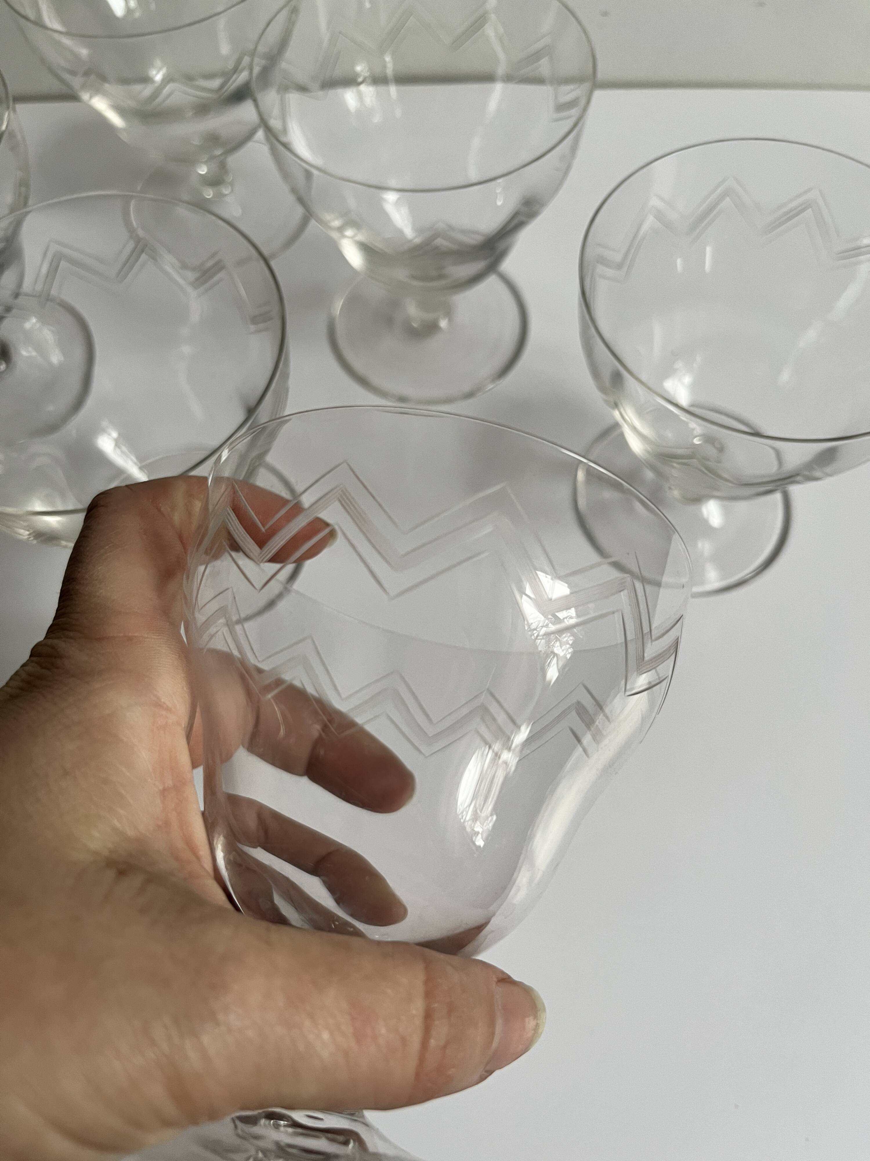 Art Deco wine glasses