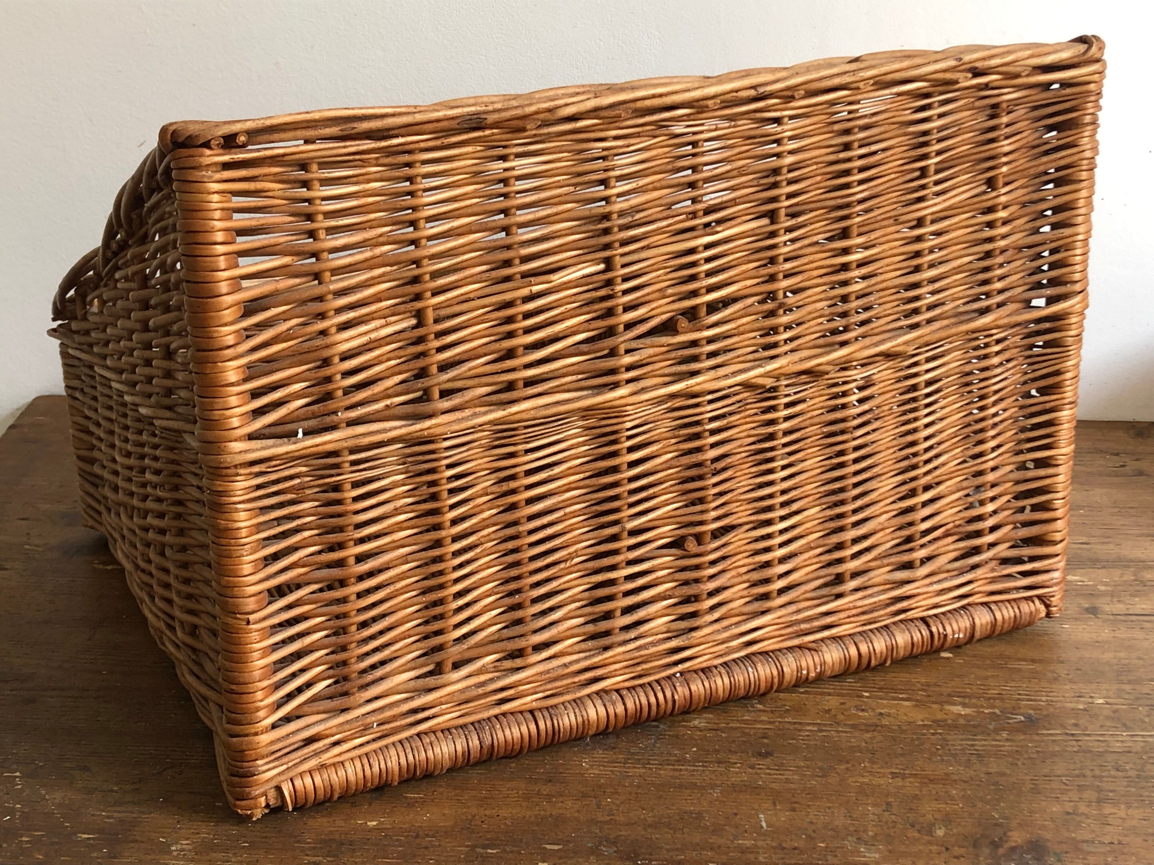 Old bakery basket, woven wicker basket