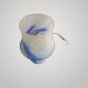 Vintage Murano Opaline Mushroom Lamp with Tinsel Diffuser? Blu Table