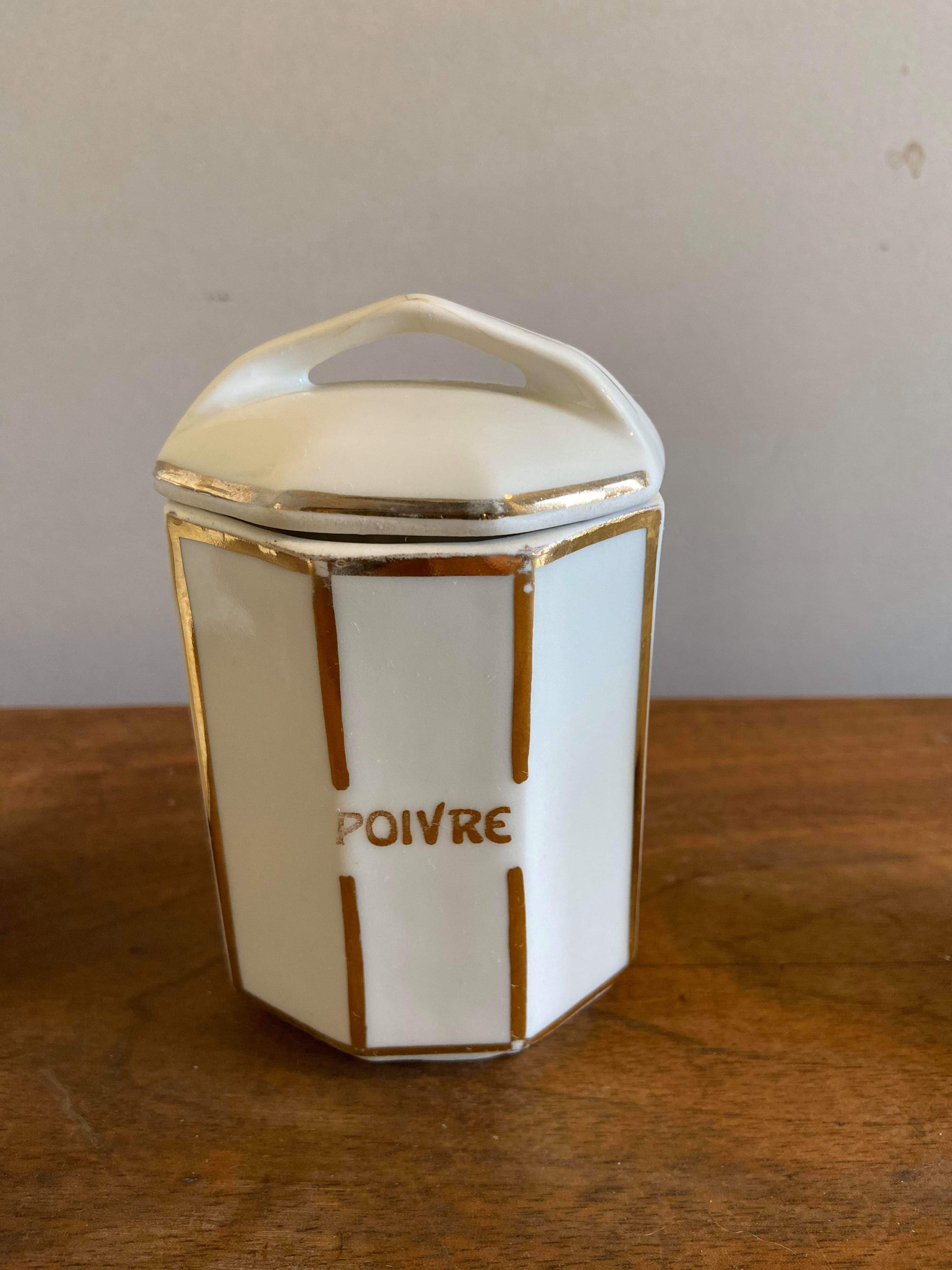 Series porcelain spice pots with matchbox