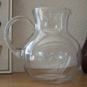 Pair of Orangeade pitcher in blown glass