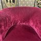 Pair of shepherdess armchairs art deco period red velvet