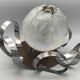 Suspension lustre Mazzega globe en verre de murano opalescent