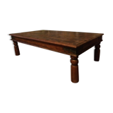 Grande table basse ancienne en  bois de sheesham