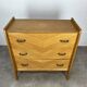 Scandinavian commode with compass legs, 1950s, light oak.