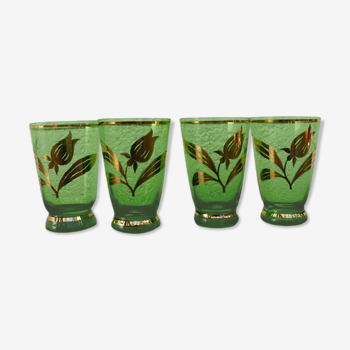 Série de 4 verres à liqueur vintage