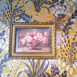 Painting jack watercolor still life france 1938 floral cup golden frame