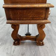 Carved oak display case, Neo-Renaissance style, 20th century