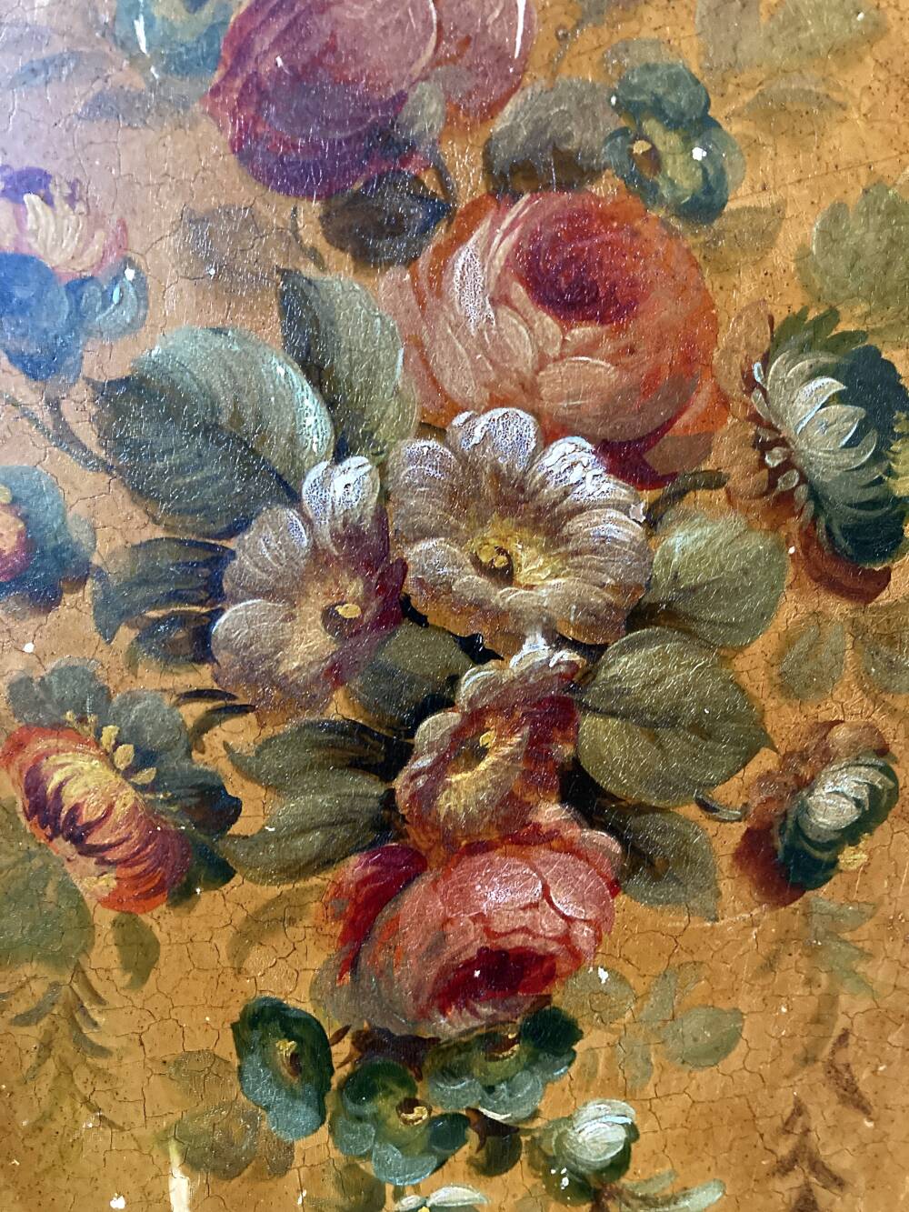 Napoleon III painted wooden plateau, between 1860 and 1880.