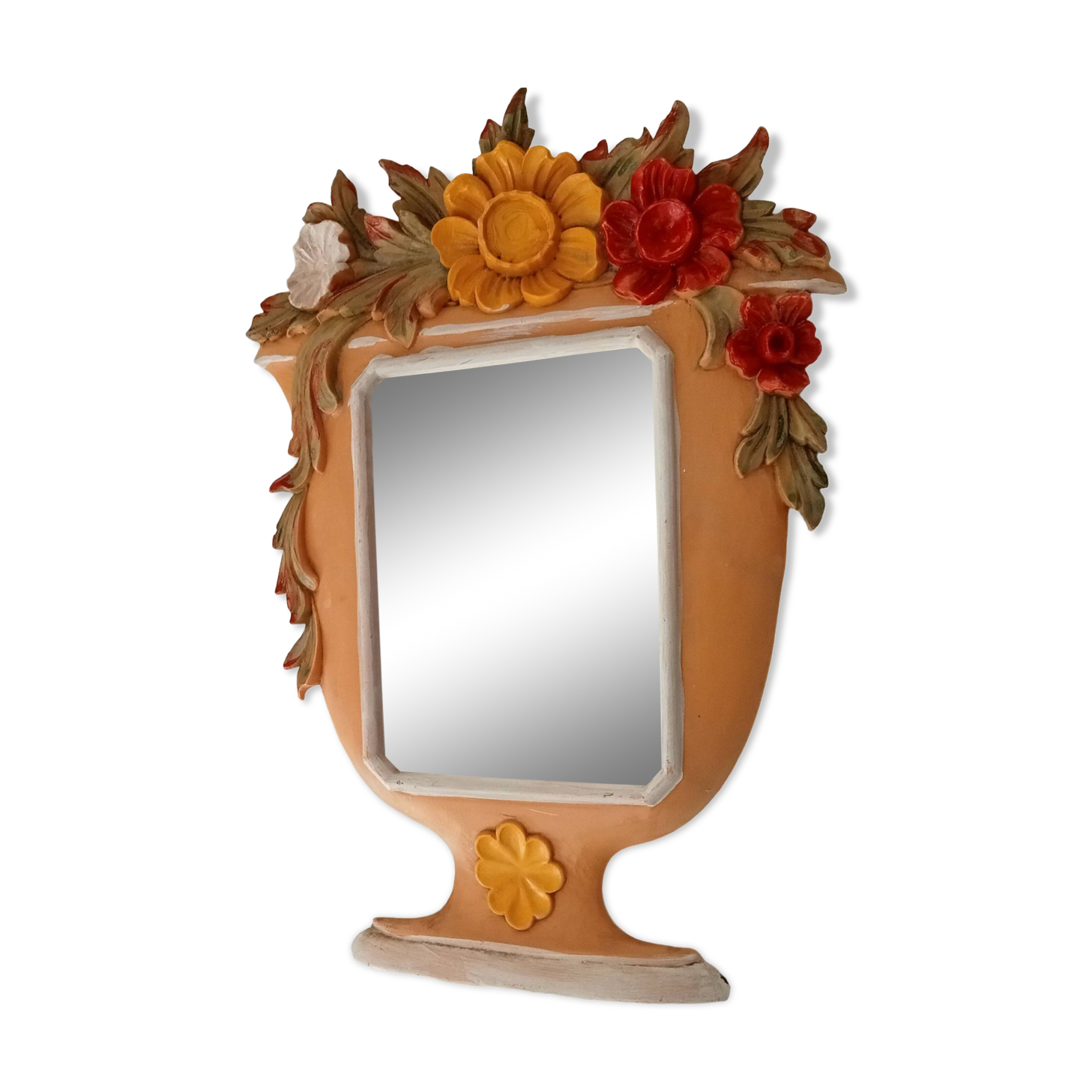 Atypical vintage Italian mirror 60s/70s 34*25