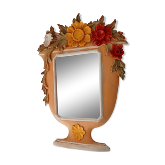 Atypical vintage Italian mirror 60s/70s 34*25