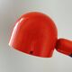Vintage Space Age Orange Metal Table Lamp Adjustable Gooseneck, 1970s