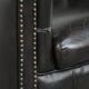 Dark luxury cowhide Chesterfield club armchair in English style