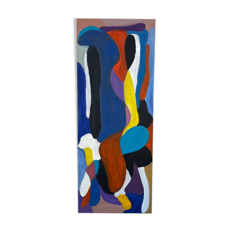 Tableau peinture composition abstraite XXe