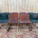 Set of 8 chairs – 1970s – Stainless steel sled base