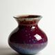 Porcelain vase with peacock glaze by Matsuyama Gaei.