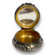 Powder magazine with solid silver mirror