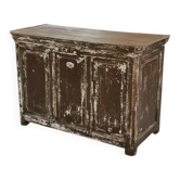 Old solid oak counter with patina from the 1950s