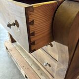 Old raw wood chest of drawers